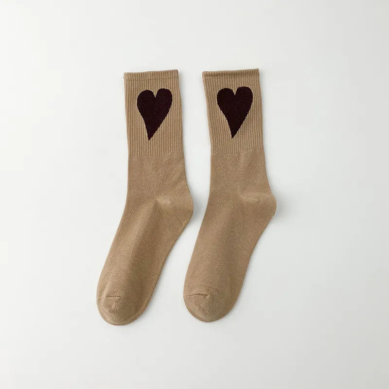 Vibrant Colorblock Heart Socks