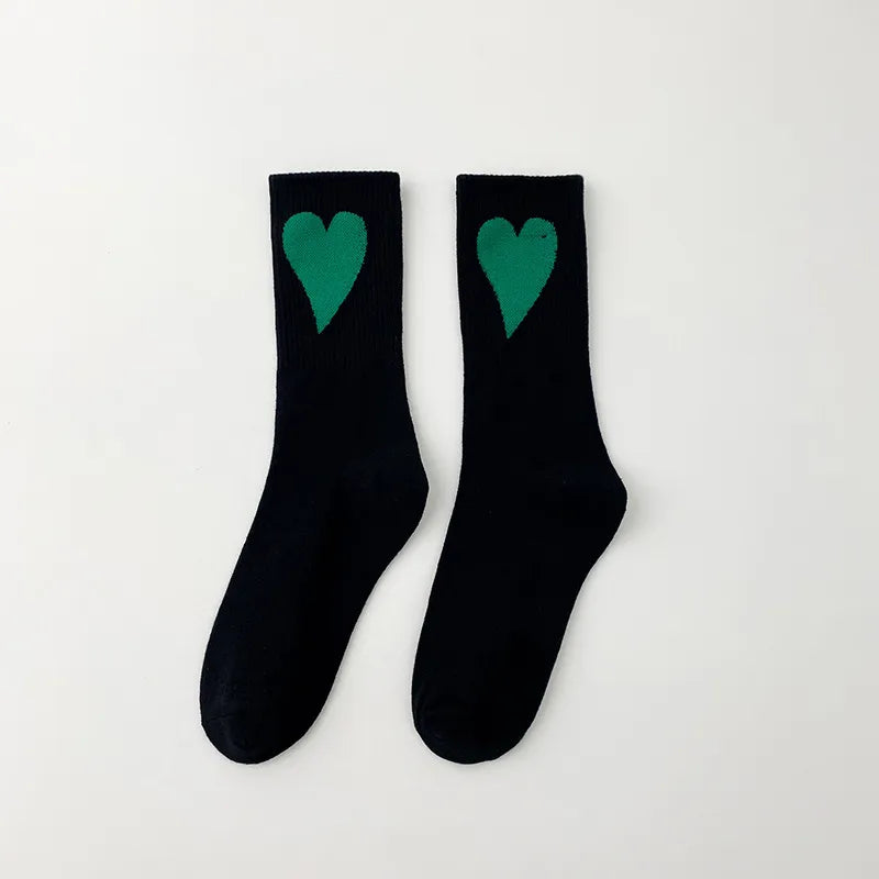 Vibrant Colorblock Heart Socks