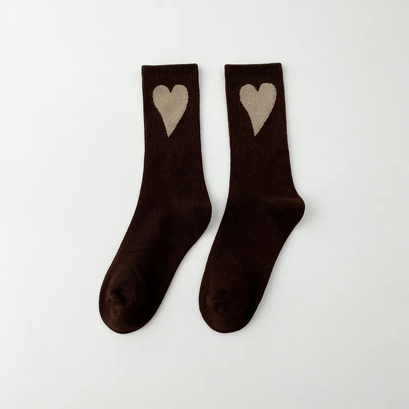 Vibrant Colorblock Heart Socks