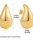 TearDrop Glam Earrings - Yayas Luxe Handbags -